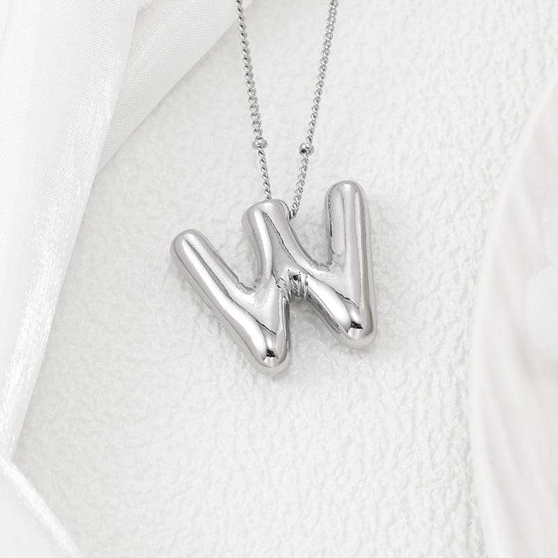 Copper Bubble Letter Pendant Necklace - Trendsi - Flyclothing LLC