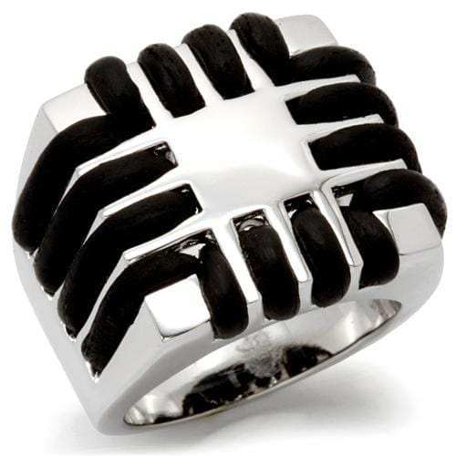 0W123 - Rhodium Brass Ring with No Stone - Alamode - Flyclothing LLC