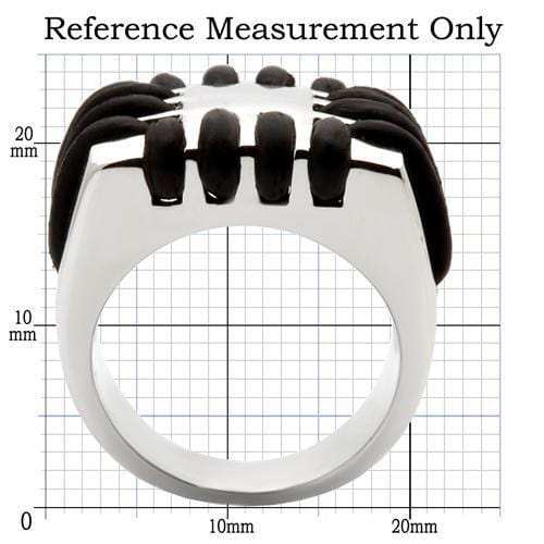 0W123 - Rhodium Brass Ring with No Stone - Alamode - Flyclothing LLC