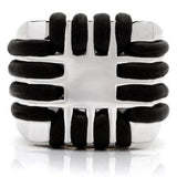 0W123 - Rhodium Brass Ring with No Stone - Alamode - Flyclothing LLC