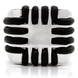 0W123 - Rhodium Brass Ring with No Stone - Alamode