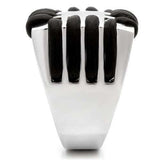 0W123 - Rhodium Brass Ring with No Stone - Alamode - Flyclothing LLC