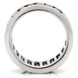 0W128 - Rhodium Brass Ring with AAA Grade CZ in Amethyst - Alamode - Flyclothing LLC