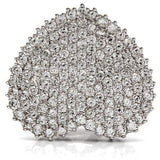 0W146 - Rhodium Brass Ring with AAA Grade CZ in Clear - Alamode - Flyclothing LLC