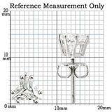 0W156 - Rhodium 925 Sterling Silver Earrings with AAA Grade CZ in Clear - Alamode - Flyclothing LLC