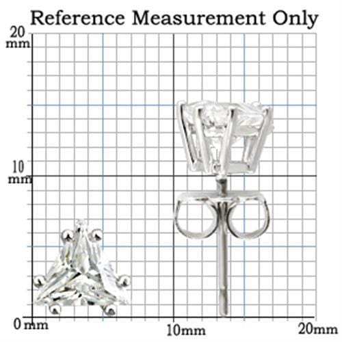 0W156 - Rhodium 925 Sterling Silver Earrings with AAA Grade CZ in Clear - Alamode - Flyclothing LLC