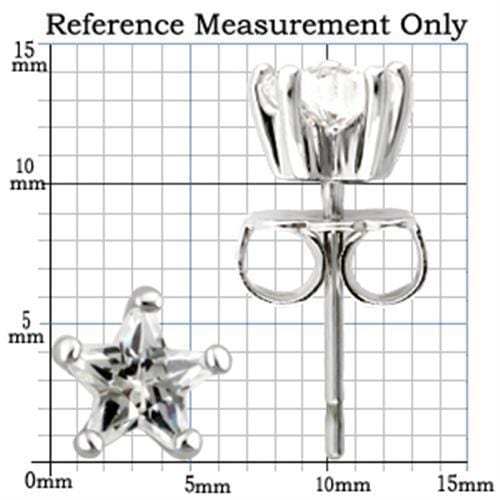 0W157 - Rhodium 925 Sterling Silver Earrings with AAA Grade CZ in Clear - Alamode - Flyclothing LLC