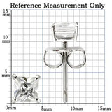0W158 - Rhodium 925 Sterling Silver Earrings with AAA Grade CZ in Clear - Alamode - Flyclothing LLC