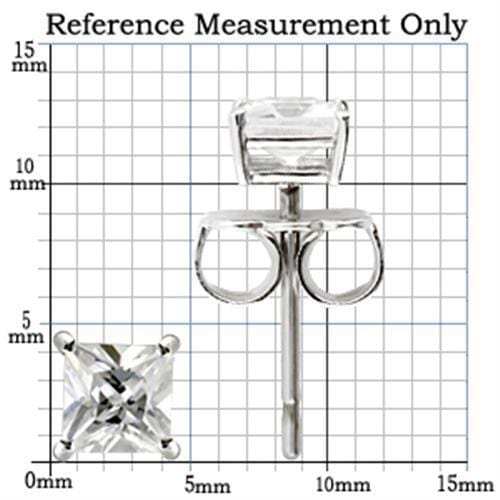 0W158 - Rhodium 925 Sterling Silver Earrings with AAA Grade CZ in Clear - Alamode - Flyclothing LLC