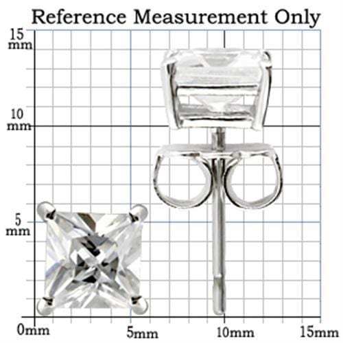0W159 - Rhodium 925 Sterling Silver Earrings with AAA Grade CZ in Clear - Alamode - Flyclothing LLC