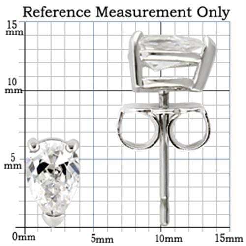 0W163 - Rhodium 925 Sterling Silver Earrings with AAA Grade CZ in Clear - Alamode - Flyclothing LLC