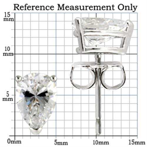 0W164 - Rhodium 925 Sterling Silver Earrings with AAA Grade CZ in Clear - Alamode - Flyclothing LLC