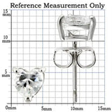 0W165 - Rhodium 925 Sterling Silver Earrings with AAA Grade CZ in Clear - Alamode - Flyclothing LLC