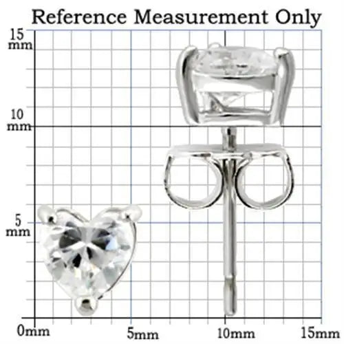 0W165 - Rhodium 925 Sterling Silver Earrings with AAA Grade CZ in Clear - Alamode - Flyclothing LLC