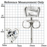 0W165 - Rhodium 925 Sterling Silver Earrings with AAA Grade CZ  in Clear - Alamode