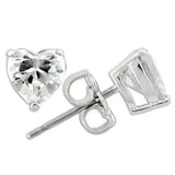 0W166 - Rhodium 925 Sterling Silver Earrings with AAA Grade CZ in Clear - Alamode - Flyclothing LLC