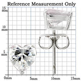 0W166 - Rhodium 925 Sterling Silver Earrings with AAA Grade CZ  in Clear - Alamode