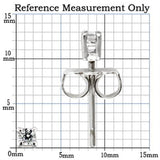 0W168 - Rhodium 925 Sterling Silver Earrings with AAA Grade CZ  in Clear - Alamode