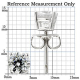 0W171 - Rhodium 925 Sterling Silver Earrings with AAA Grade CZ  in Clear - Alamode