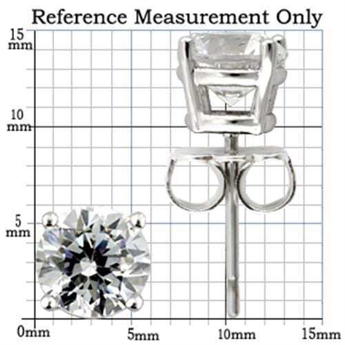 0W172 - Rhodium 925 Sterling Silver Earrings with AAA Grade CZ in Clear - Alamode - Flyclothing LLC