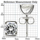 0W178 - Rhodium 925 Sterling Silver Earrings with AAA Grade CZ in Clear - Alamode - Flyclothing LLC