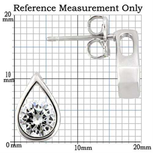 0W180 - Rhodium 925 Sterling Silver Earrings with AAA Grade CZ in Clear - Alamode - Flyclothing LLC
