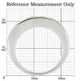 0W242 - Rhodium + Ruthenium Brass Ring with AAA Grade CZ  in Jet