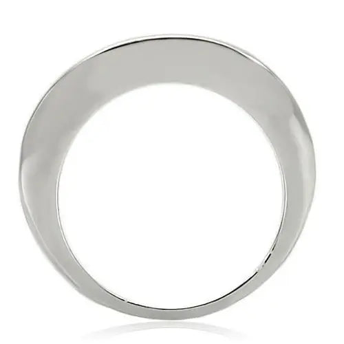 0W242 - Rhodium + Ruthenium Brass Ring with AAA Grade CZ in Jet - Alamode - Flyclothing LLC