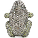 0W284 - Ruthenium Brass Ring with AAA Grade CZ in Multi Color - Alamode - Flyclothing LLC