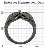0W290 - Ruthenium Brass Ring with AAA Grade CZ in Champagne - Alamode - Flyclothing LLC