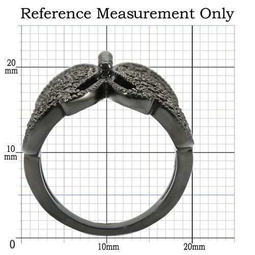 0W290 - Ruthenium Brass Ring with AAA Grade CZ in Champagne - Alamode - Flyclothing LLC