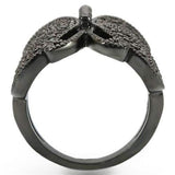 0W290 - Ruthenium Brass Ring with AAA Grade CZ in Champagne - Alamode - Flyclothing LLC