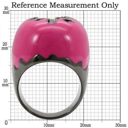 0W309 - Ruthenium Brass Ring with AAA Grade CZ in Champagne - Alamode - Flyclothing LLC