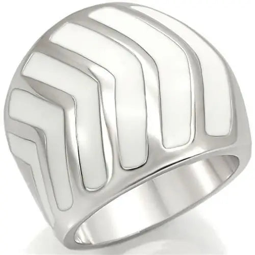0W310 - Rhodium Brass Ring with No Stone - Alamode - Flyclothing LLC