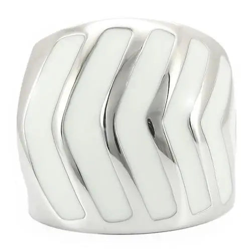 0W310 - Rhodium Brass Ring with No Stone - Alamode - Flyclothing LLC