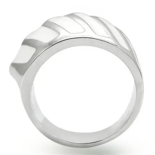 0W310 - Rhodium Brass Ring with No Stone - Alamode - Flyclothing LLC