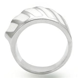0W310 - Rhodium Brass Ring with No Stone - Alamode