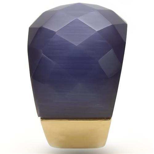 0W366 - Gold Brass Ring with Semi-Precious Cat Eye in Montana - Alamode - Flyclothing LLC