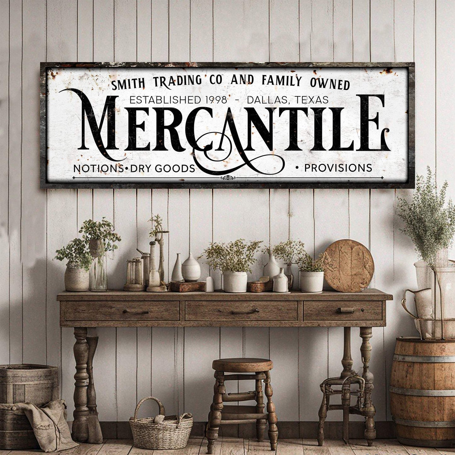Family Owned Mercantile Sign - Tailored Canvases - Flyclothing LLC