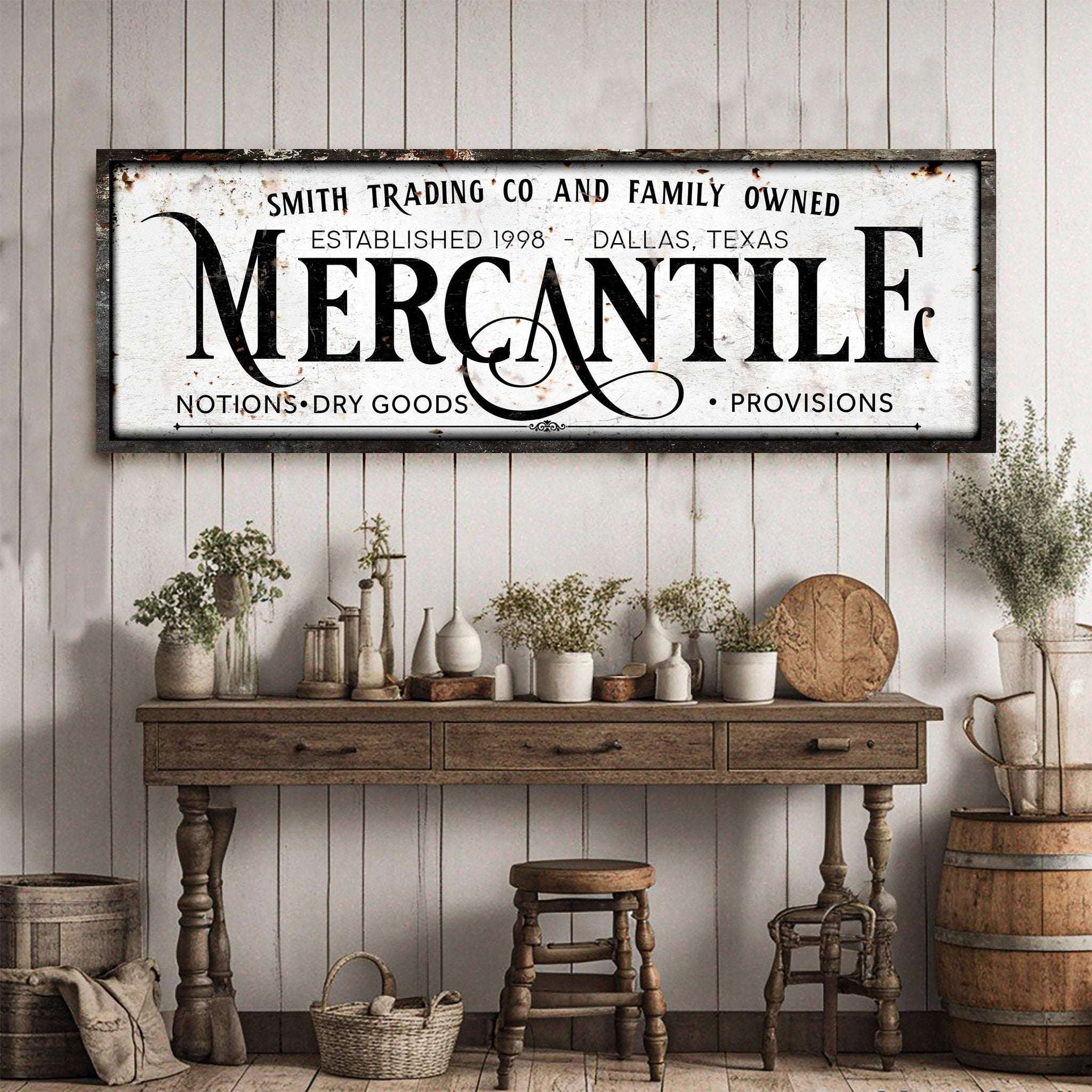 Family Owned Mercantile Sign - Tailored Canvases - Flyclothing LLC