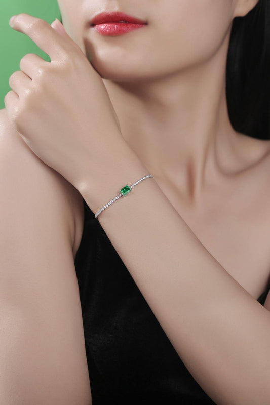 1 Carat Lab-Grown Emerald Bracelet - Trendsi