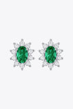 1 Carat Lab-Grown Emerald Stud Earrings - Trendsi