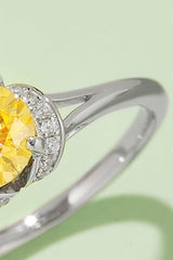 1 Carat Moissanite 4-Prong 925 Sterling Silver Ring - Trendsi