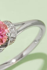 1 Carat Moissanite 4-Prong 925 Sterling Silver Ring - Trendsi