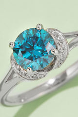 1 Carat Moissanite 4-Prong 925 Sterling Silver Ring - Trendsi