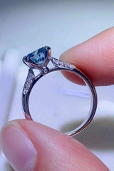 1 Carat Moissanite 4-Prong Ring - Trendsi - Flyclothing LLC