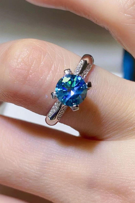 1 Carat Moissanite 4-Prong Ring - Trendsi