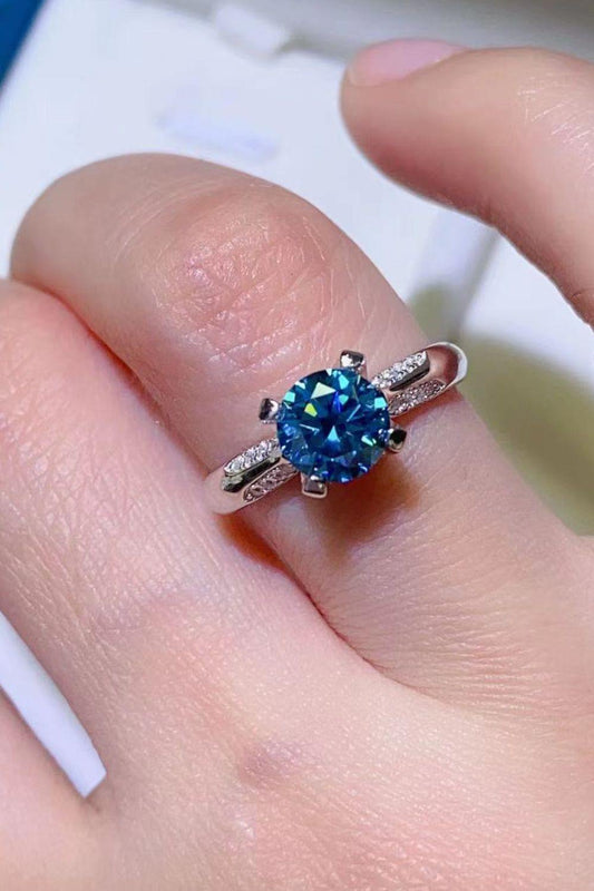1 Carat Moissanite 4-Prong Ring - Trendsi
