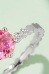 1 Carat Moissanite 6-Prong 925 Sterling Silver Ring - Trendsi