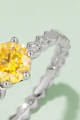 1 Carat Moissanite 6-Prong 925 Sterling Silver Ring - Trendsi